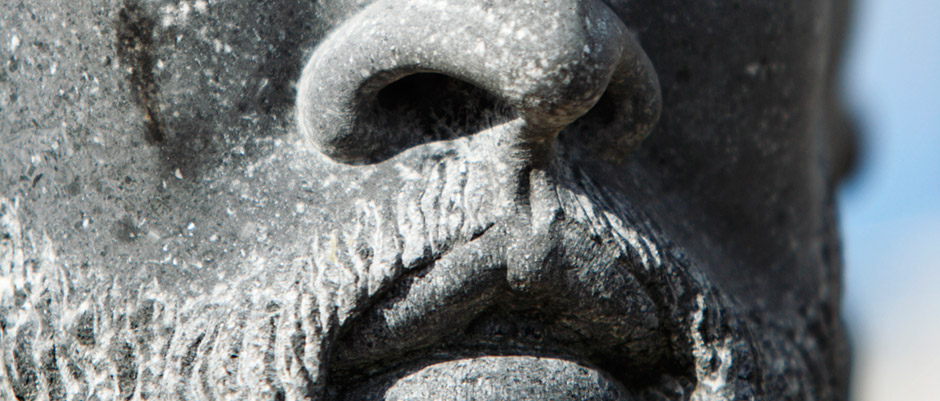 close up of part of the Triskle Heads 