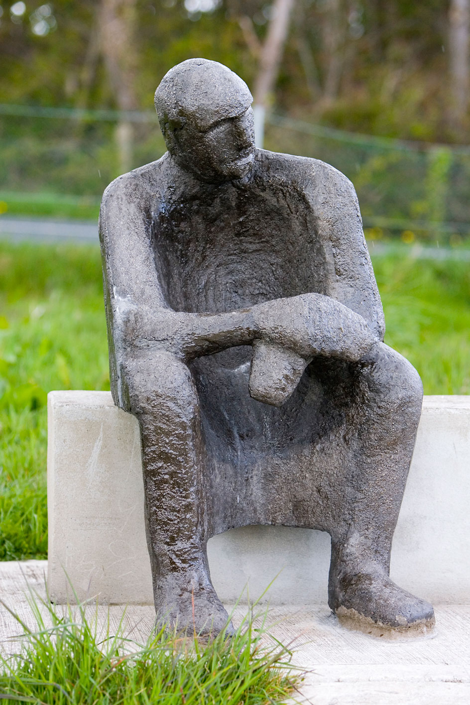 photo of seated figure