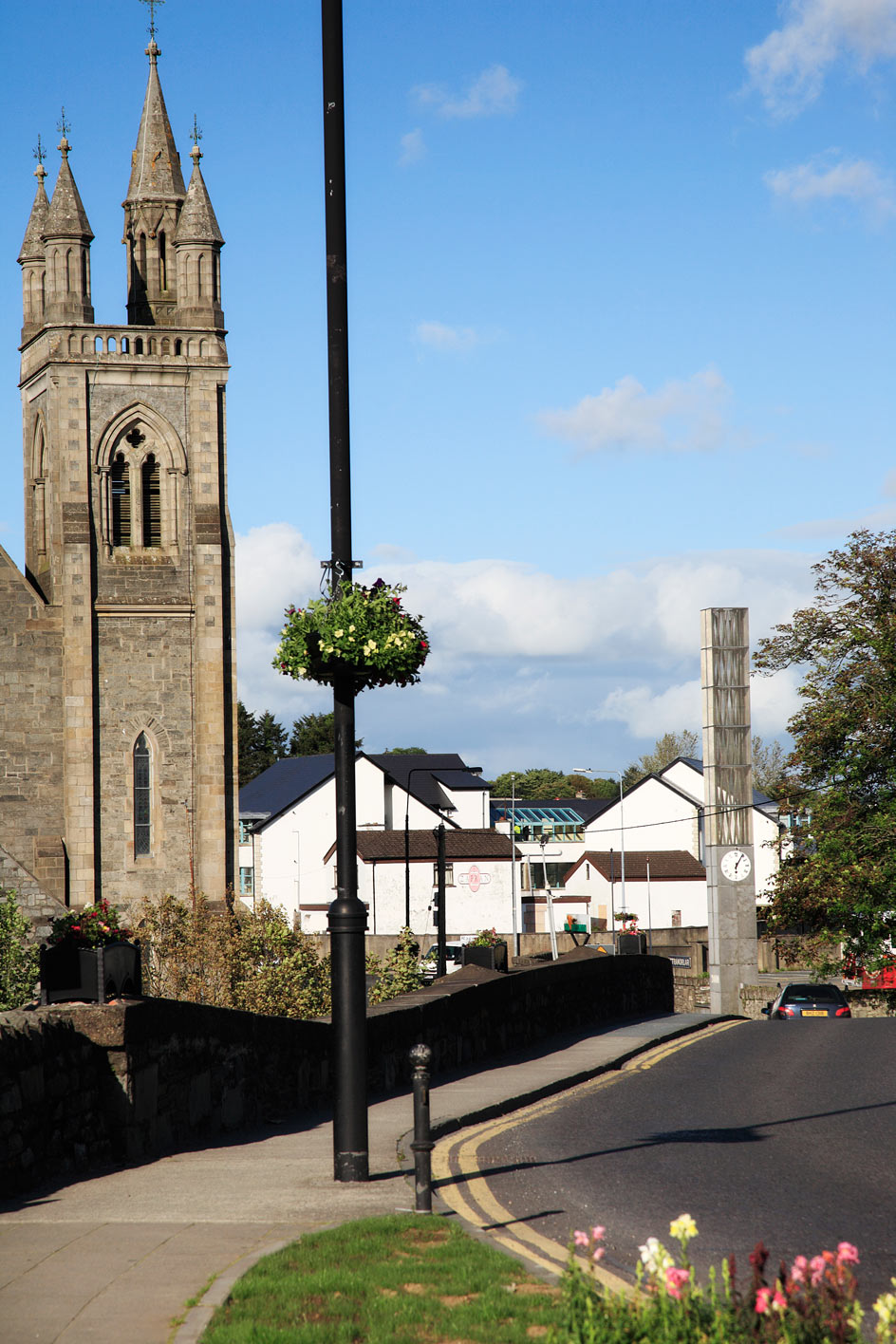 photo of the clock tower from the bridge