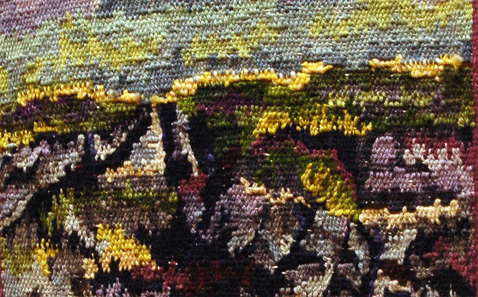 close up photo of woven tapestry